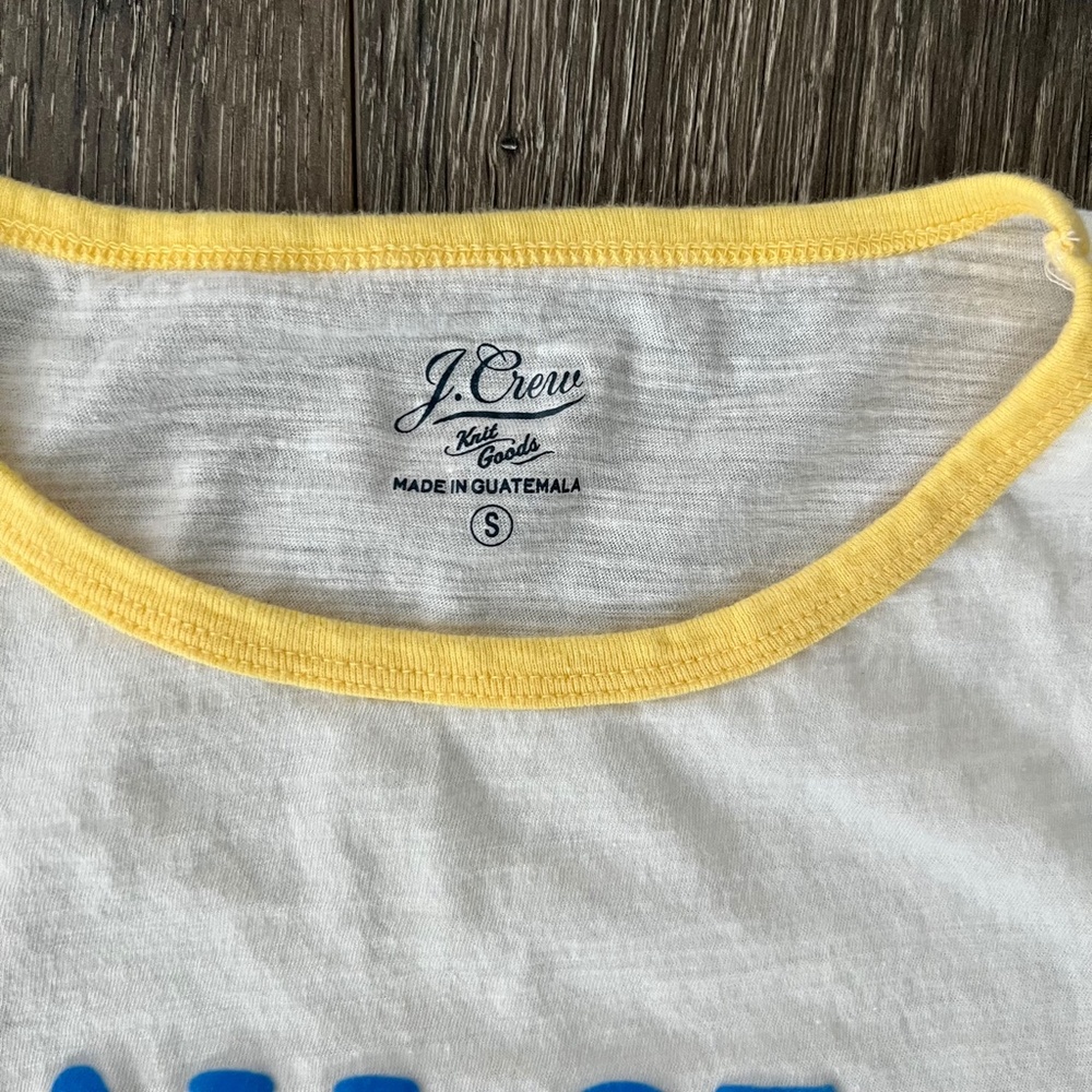 J. Crew Cropped Graphic Ringer Tee - Picture 4 of 5
